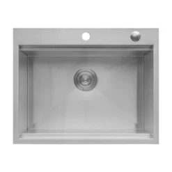 Ruvati Vino 23 x 20 inch RV Workstation Drop-in Topmount Bar Prep Kitchen Sink 16 Gauge Stainless Steel, 16, RVH8203