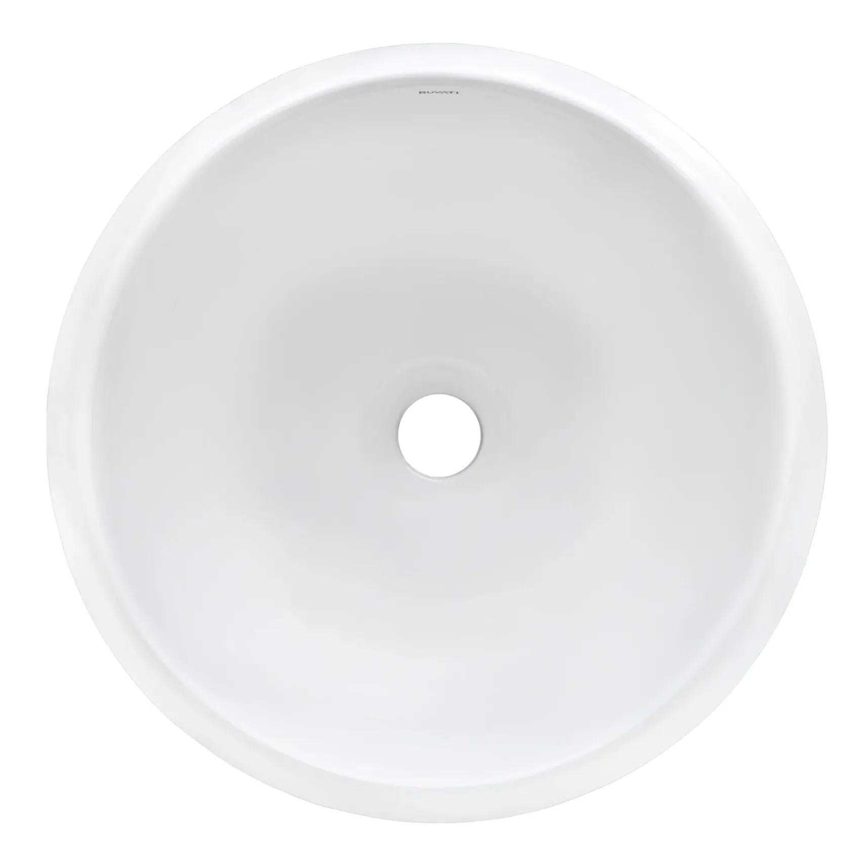 Ruvati Vista 16" Round Vessel Porcelain Above Counter Bathroom Sink, White, RVB0316