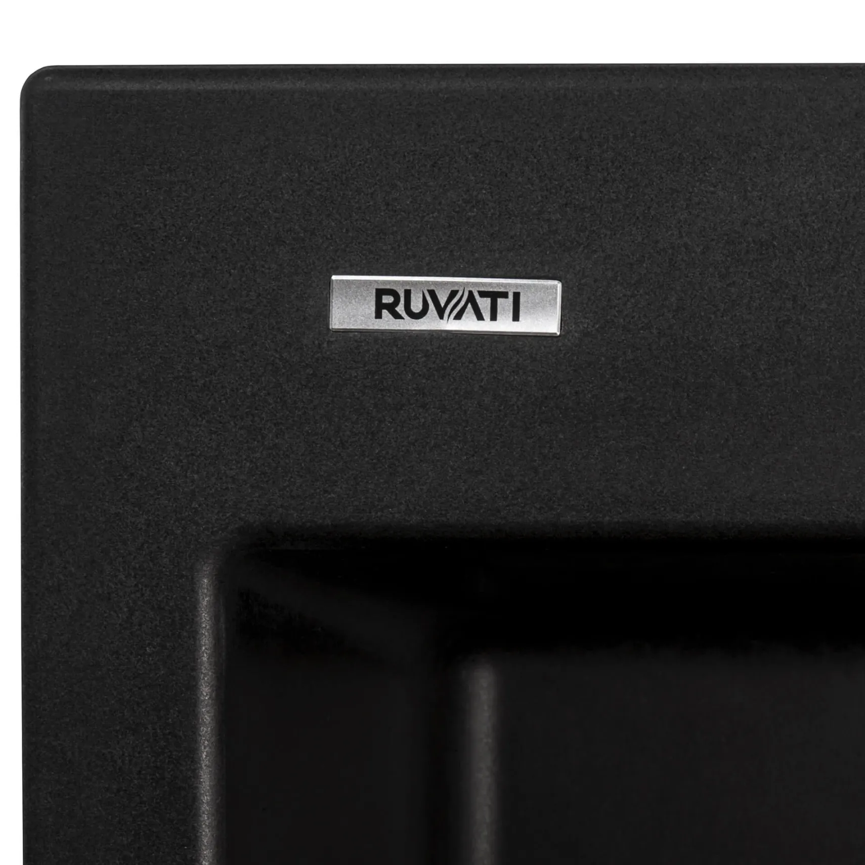 Ruvati epiGranite 22" Drop-in Topmount Granite Composite Bar/Prep Sink, Midnight Black, RVG1022BK