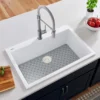 Ruvati epiGranite 33" Drop-in Topmount Granite Composite Kitchen Sink, Arctic White, RVG1080WH