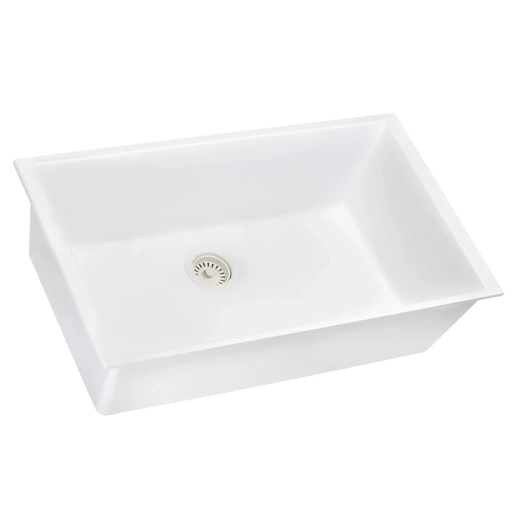 Ruvati epiGranite 30" Undermount Granite Composite Kitchen Sink, Arctic White, RVG2030WH