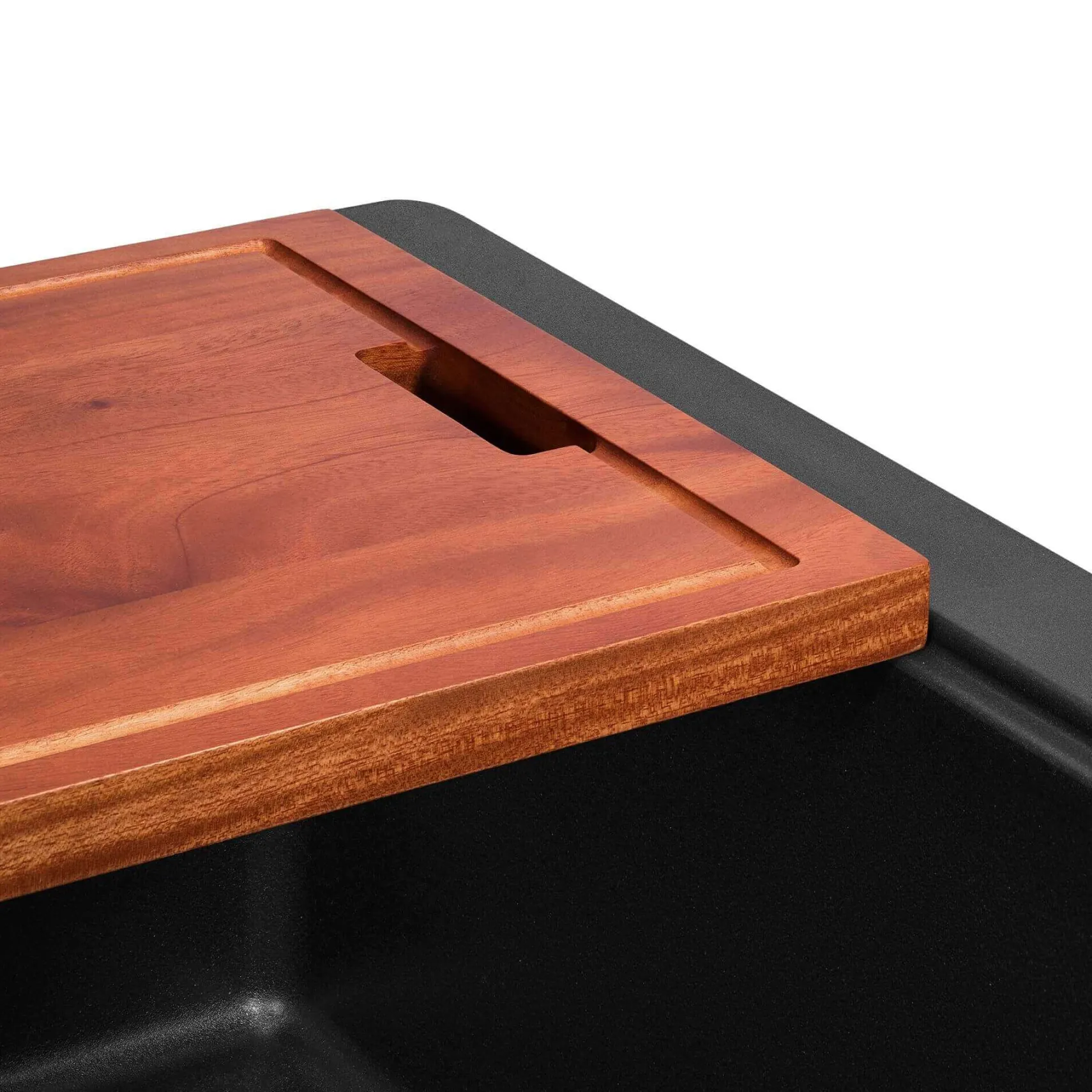 Ruvati epiGranite 33" Undermount Granite Composite Workstation Kitchen Sink, Matte Black, RVG2303BK