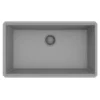 Ruvati epiGranite 33 x 19 inch Granite Composite Undermount Single Bowl Kitchen Sink, Urban Gray, RVG2080UG