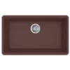 Ruvati epiGranite 33 x 19 inch Granite Composite Undermount Single Bowl Kitchen Sink, Espresso Brown, RVG2080ES