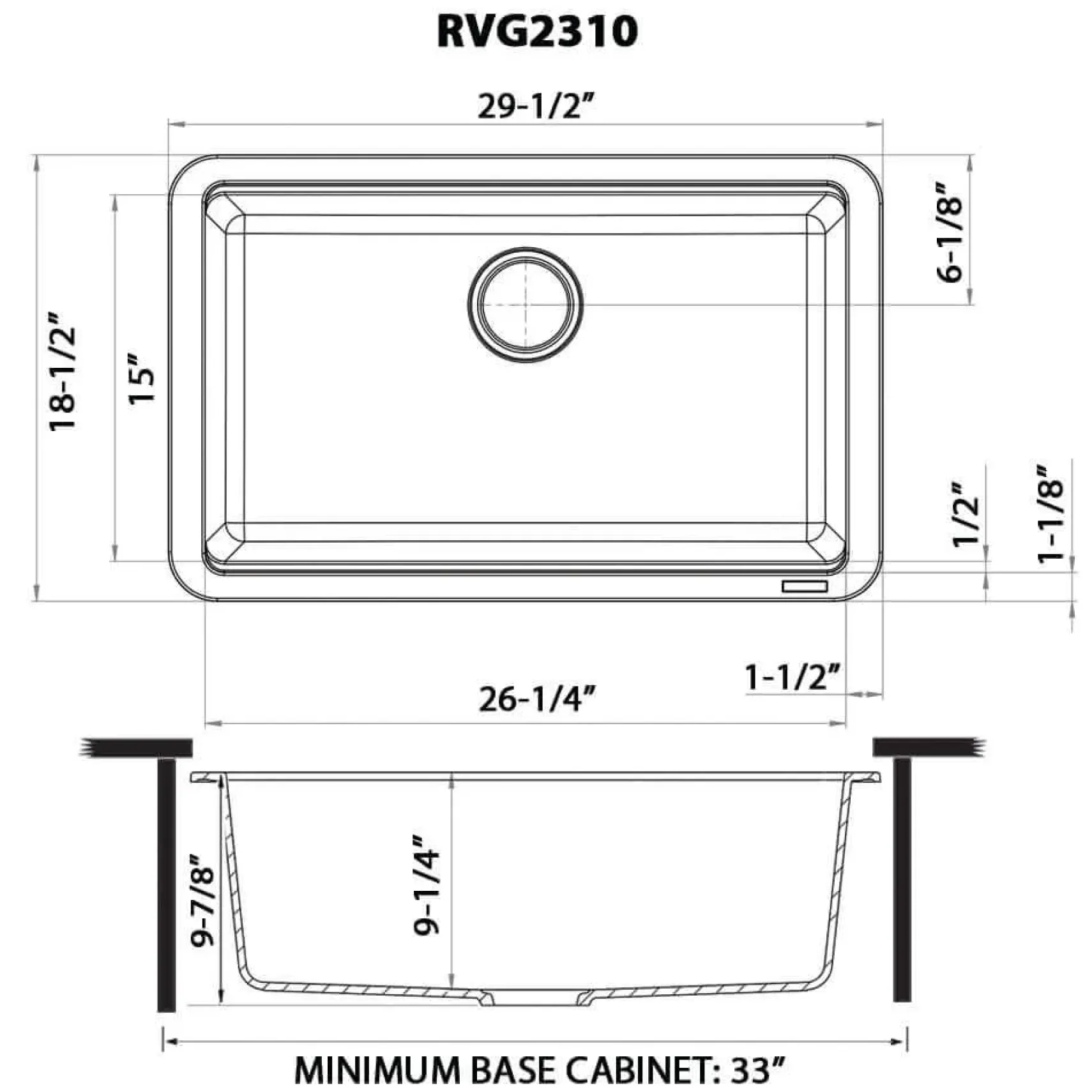 Ruvati epiStage 30-inch Granite Composite Workstation Urban Gray Dual Mount Kitchen Sink, RVG2310UG