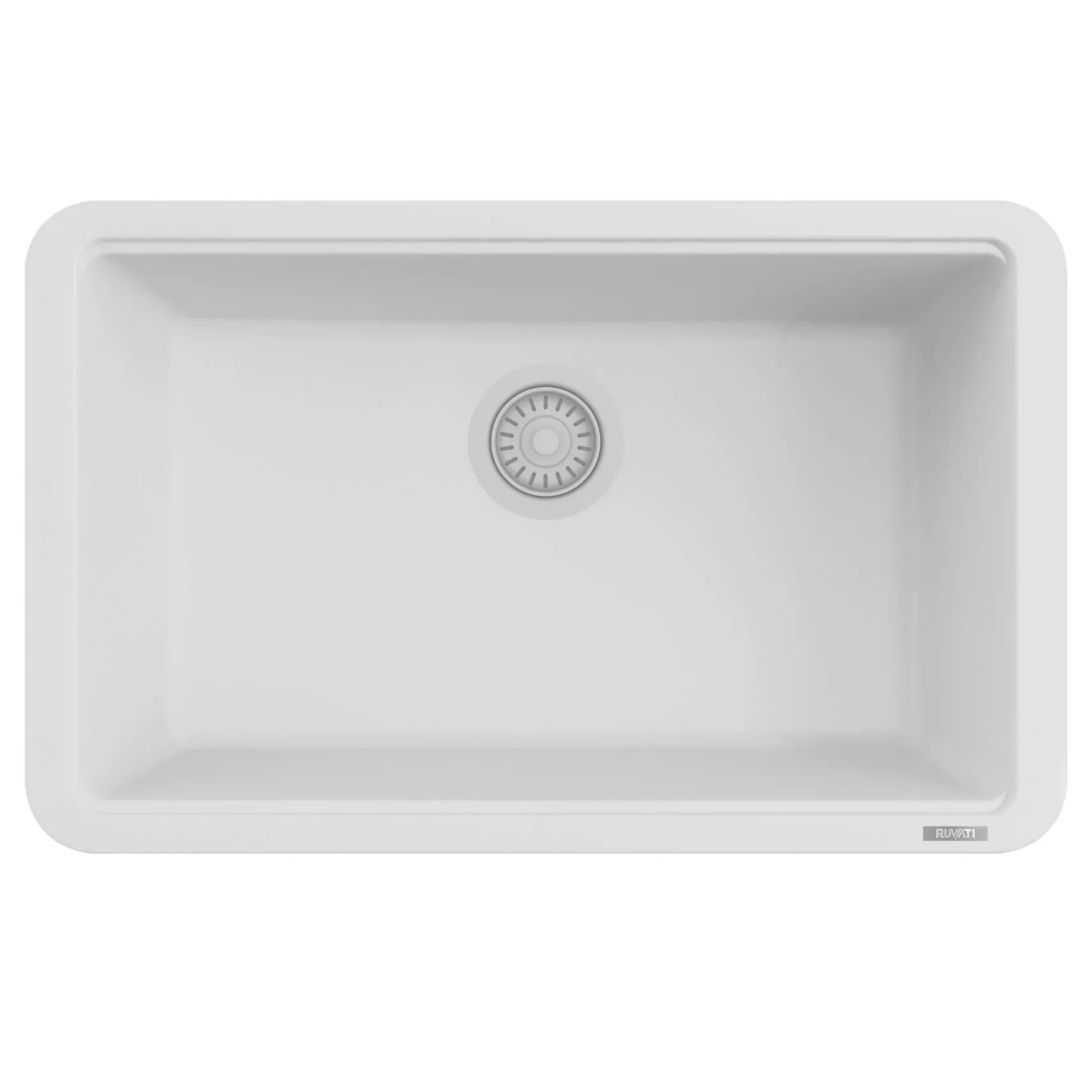 Ruvati epiStage 30-inch Granite Composite Workstation White Dual Mount Kitchen Sink, RVG2310WH