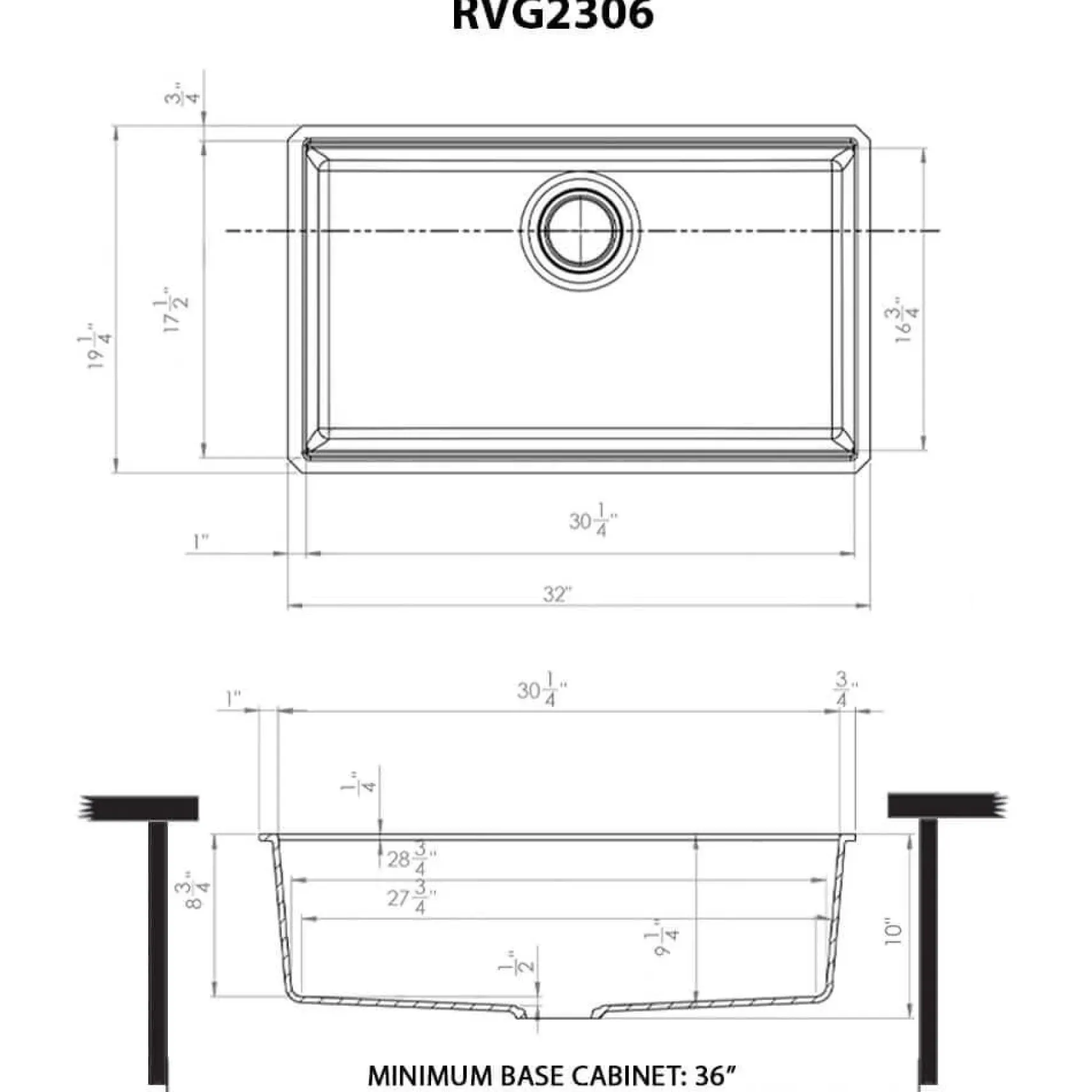 Ruvati epiStage 33-inch Undermount Workstation Granite Composite Kitchen Sink Urban Gray, RVG2306UG