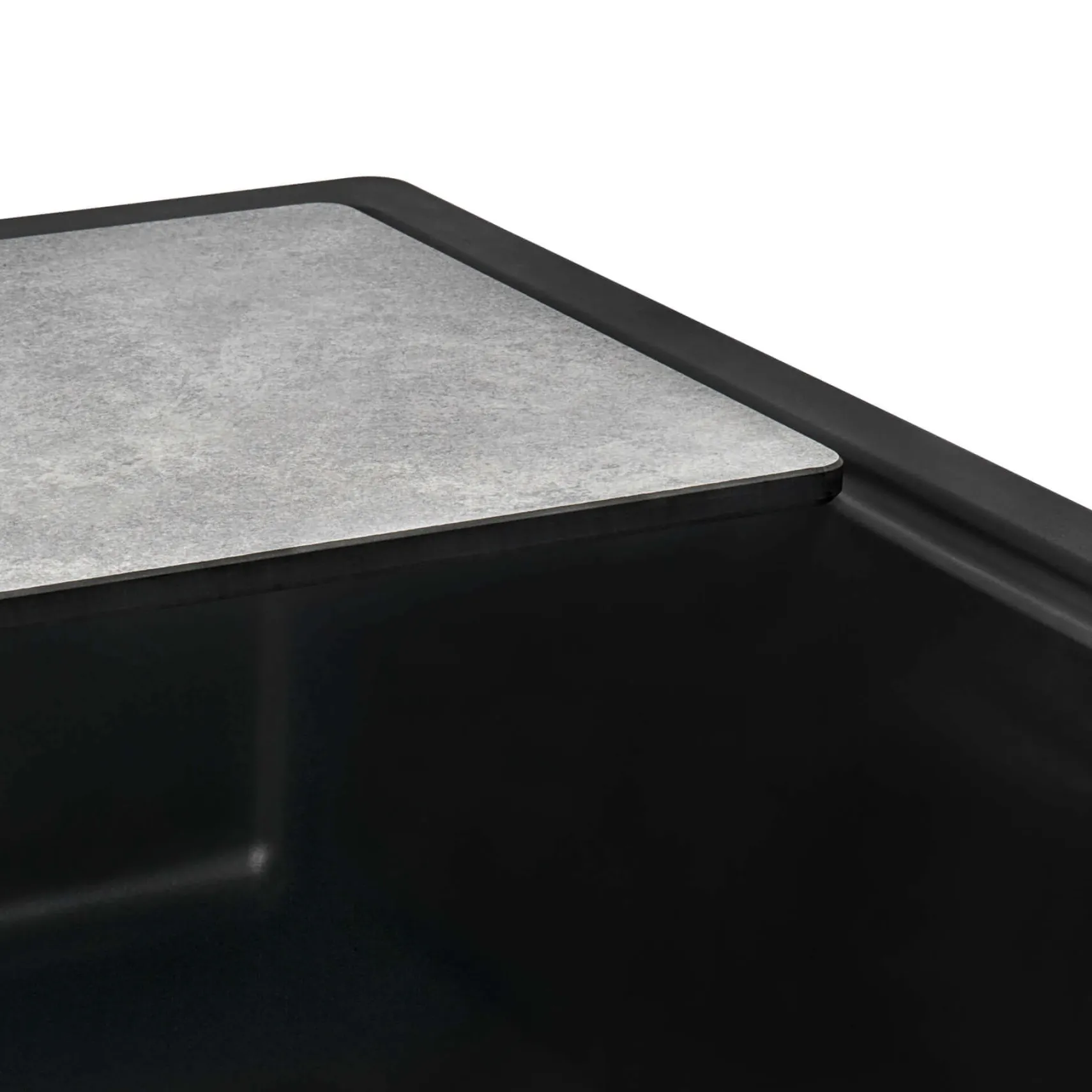 Ruvati epiStage 33" Undermount Granite Composite Workstation Kitchen Sink, Midnight Black, RVG2302BK
