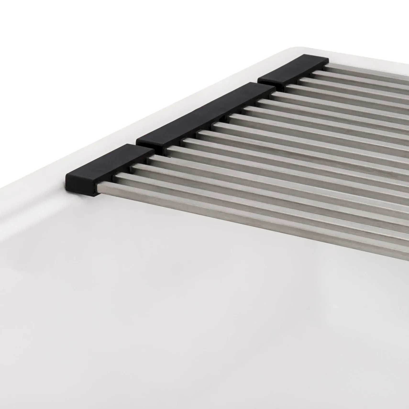 Ruvati epiStage 33" Undermount Granite Composite Workstation Kitchen Sink, Arctic White, RVG2302WH