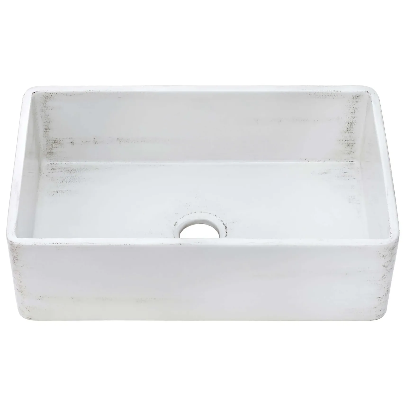 Ruvati Fiamma 33" Reversible Fireclay Apron-front Farmhouse Sink, Distressed White, RVL2300SW