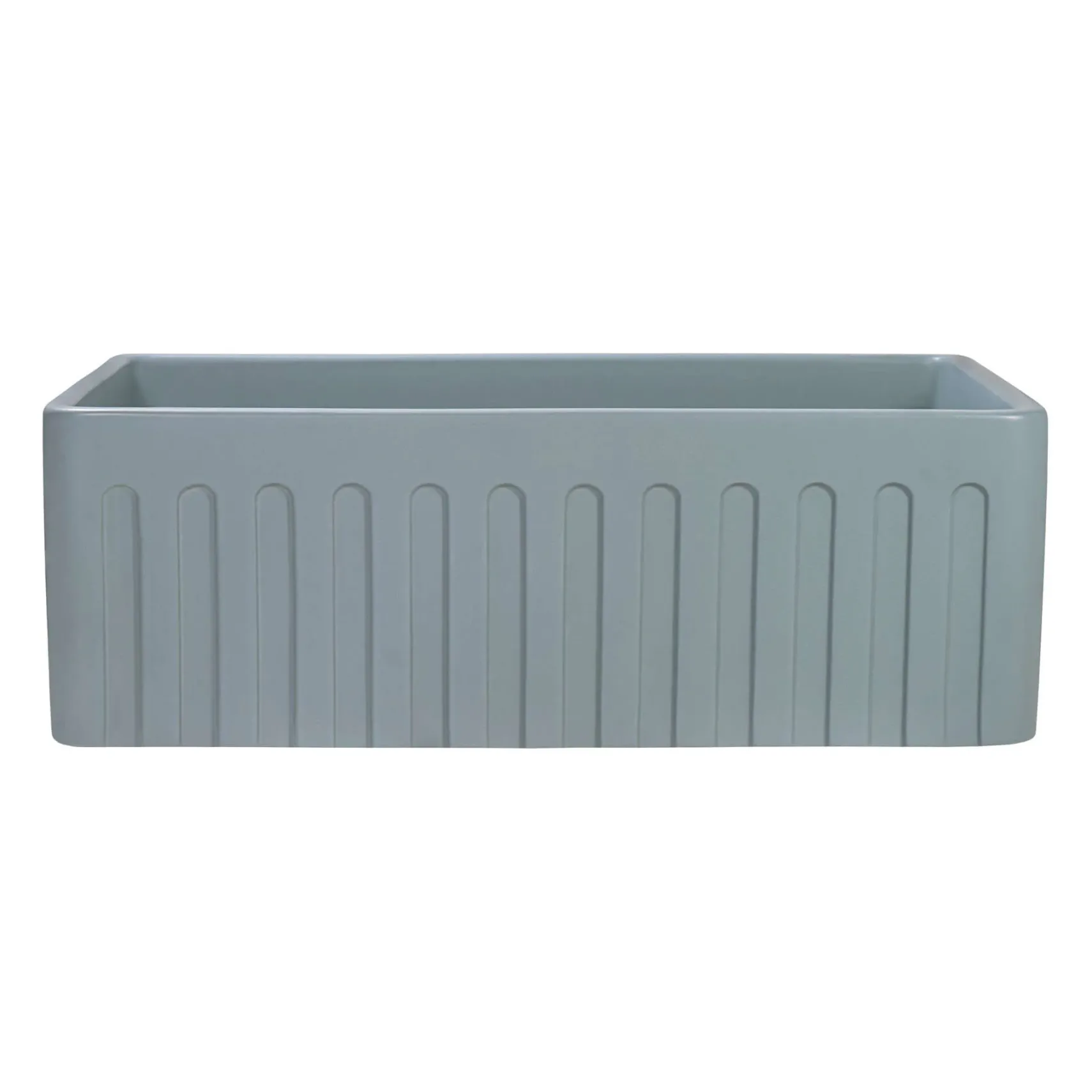 Ruvati Fiamma 33" Reversible Fireclay Apron-front Farmhouse Sink, Horizon Gray, RVL2300GR