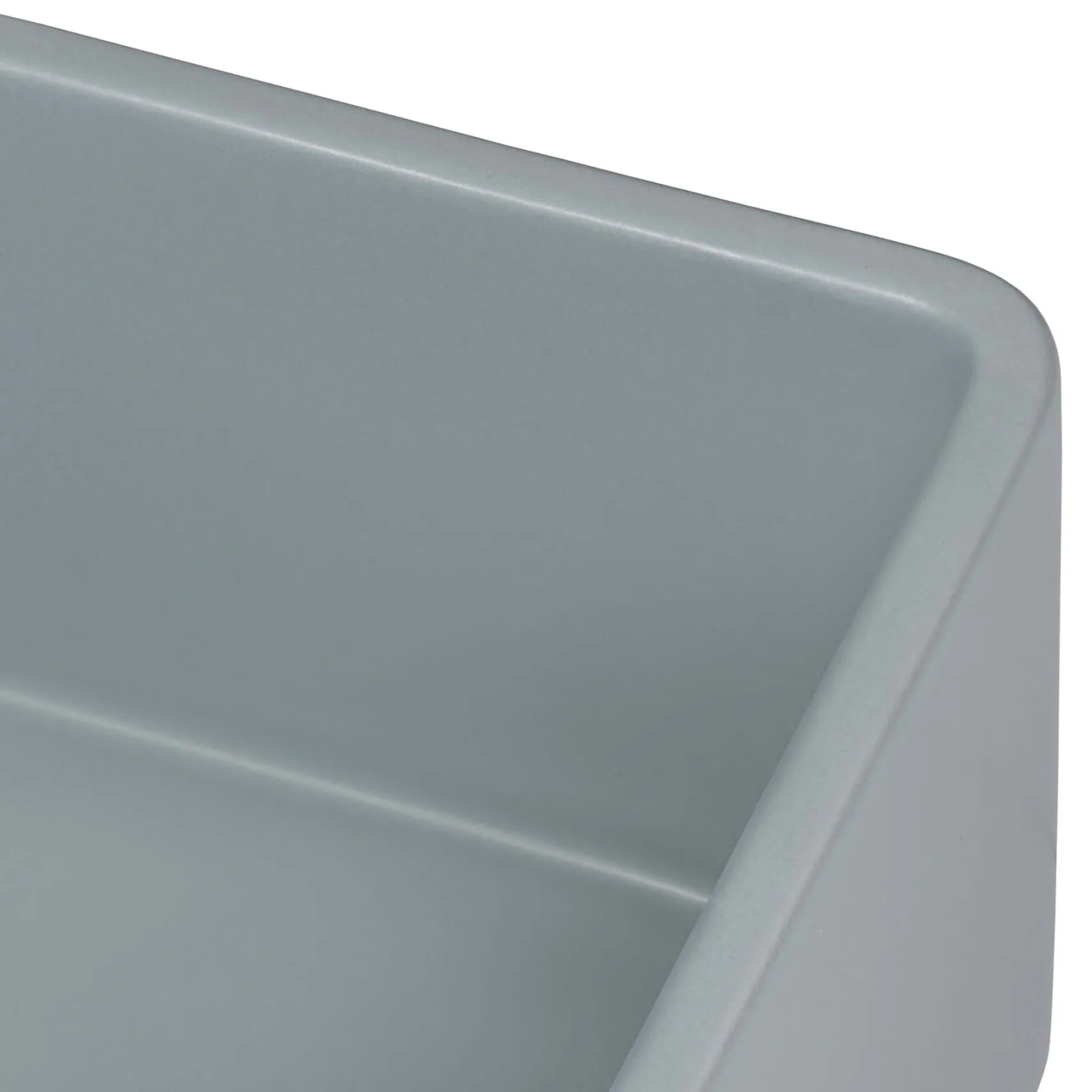 Ruvati Fiamma 33" Reversible Fireclay Apron-front Farmhouse Sink, Horizon Gray, RVL2300GR