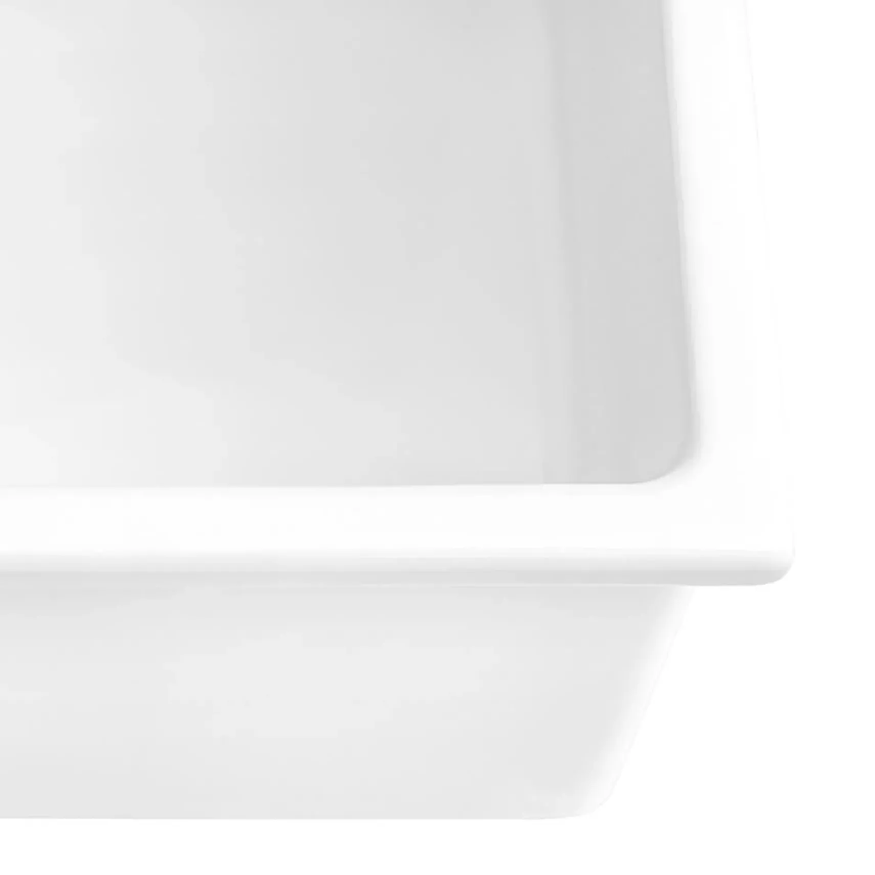 Ruvati Fiamma 24" Undermount Fireclay Kitchen Sink, White, RVL2420WH