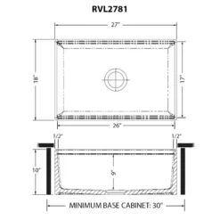 Ruvati Fiore 27" Fireclay Workstation Farmhouse Sink, White, RVL2781WH