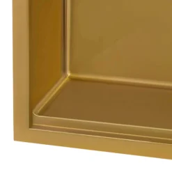 Ruvati Giana 30-inch Polished Brass Matte Gold Workstation Undermount Kitchen Sink Single Bowl, Stainless Steel, 16, Matte Gold Satin Brass, RVH6530GG