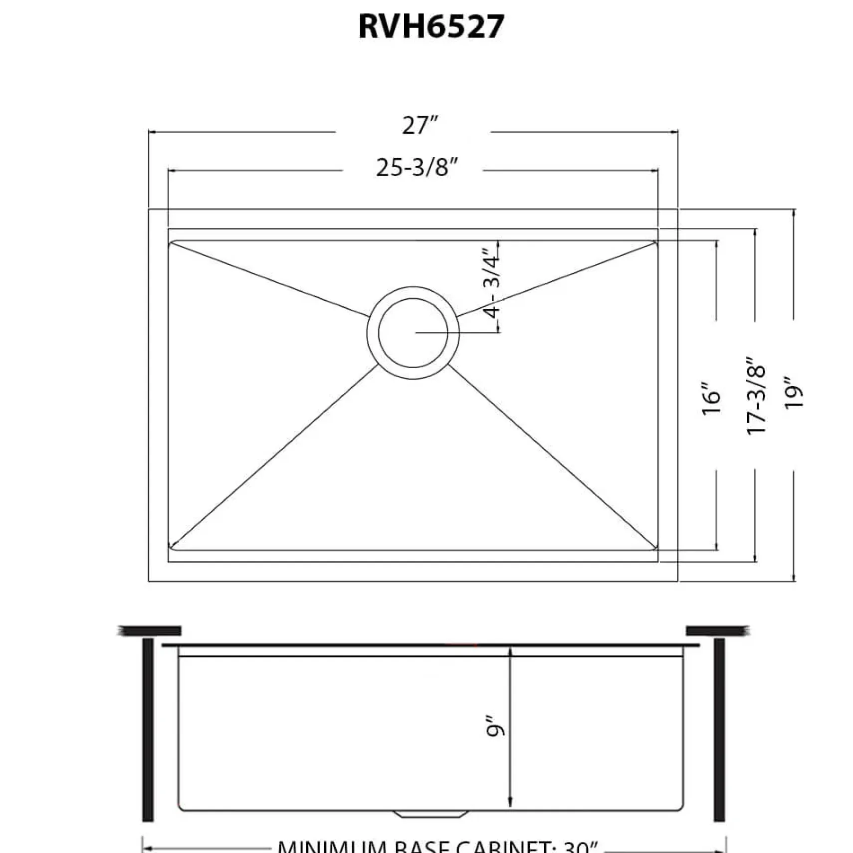 Ruvati Giana 27" Undermount Stainless Steel Workstation Kitchen Sink, Gunmetal Matte Black, 16 Gauge, RVH6527BL