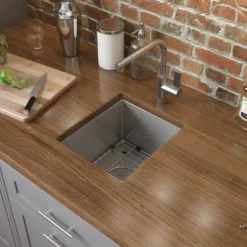 Ruvati Gravena 13" Undermount Rectangle Stainless Steel Bar/Prep Sink, 16 Gauge, Round Corners, RVH7013