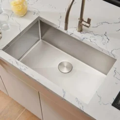 Ruvati Gravena 35" Undermount Stainless Steel Kitchen Sink, 16 Gauge, Rounded Corners, RVH7466