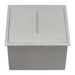 Ruvati Merino Insulated Ice Chest Sink, 21 x 20 inch Outdoor BBQ, Marine Grade T-316 Topmount Stainless Steel, RVQ6221