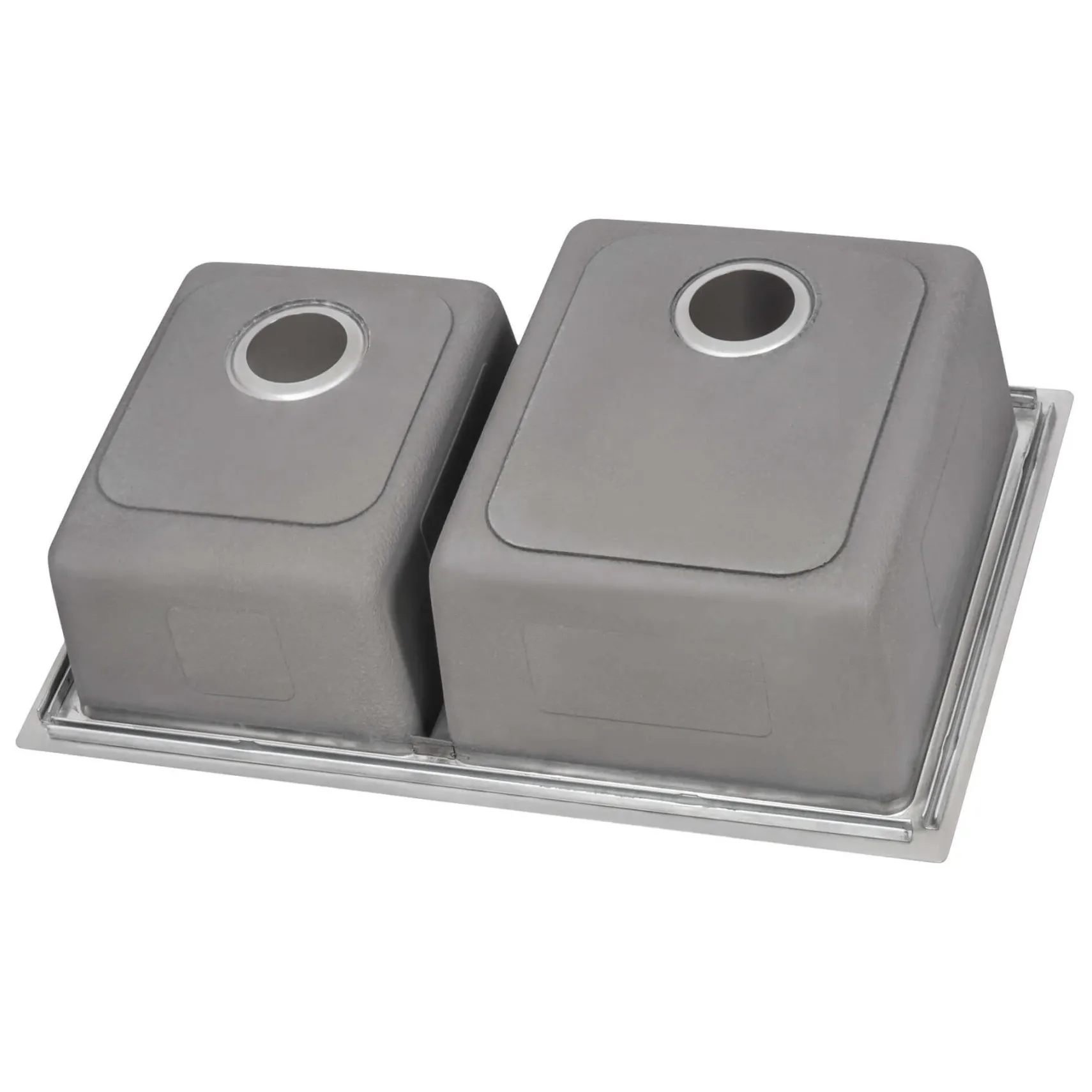 Ruvati Modena 33" Drop-in Topmount Stainless Steel Kitchen Sink, 60/40 Double Bowl, 16 Gauge, RVM5166