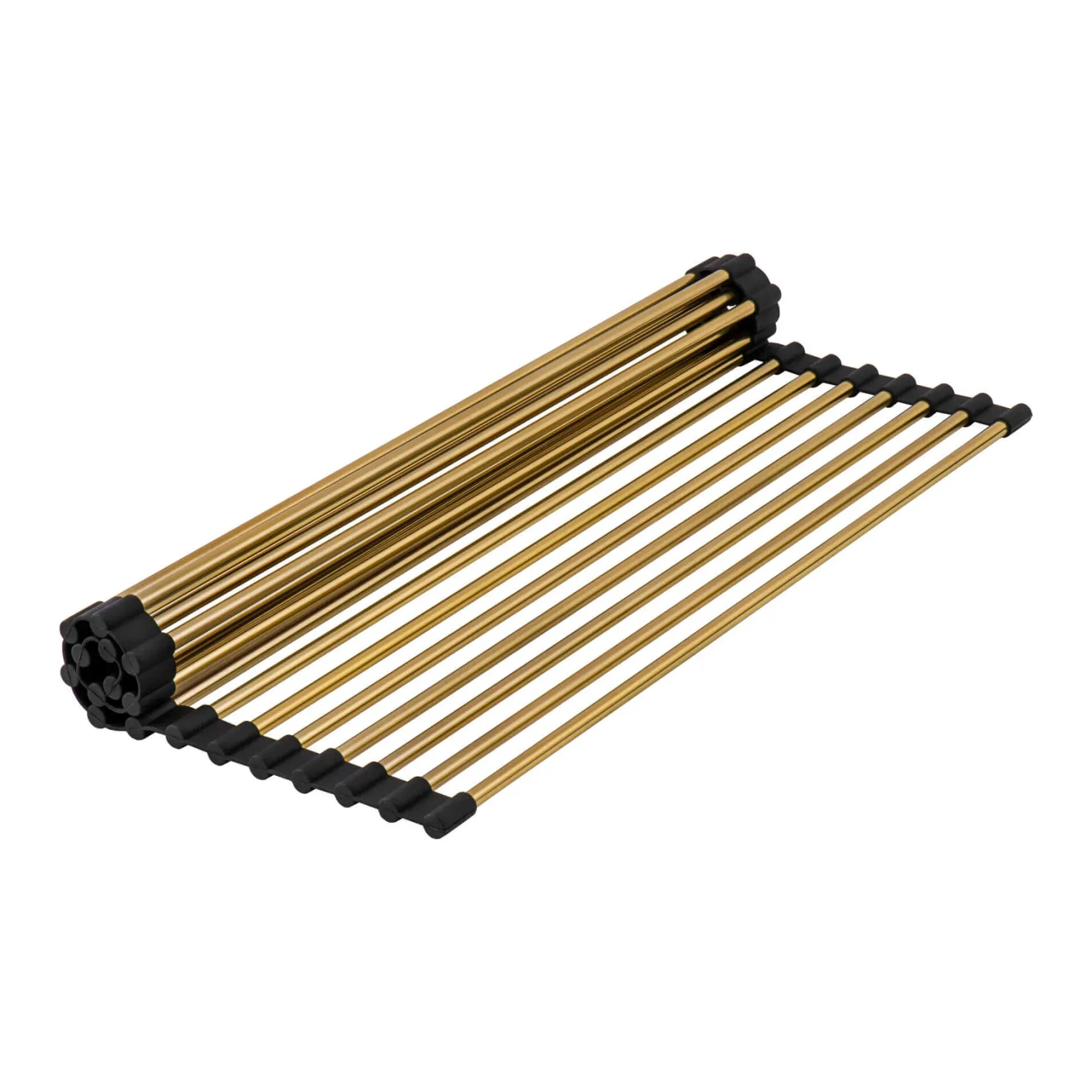 Ruvati Monaco 36" Stainless Steel Workstation Apron-front Farmhouse Sink, Matte Gold Brass Tone, 16 Gauge, RVH9308GG