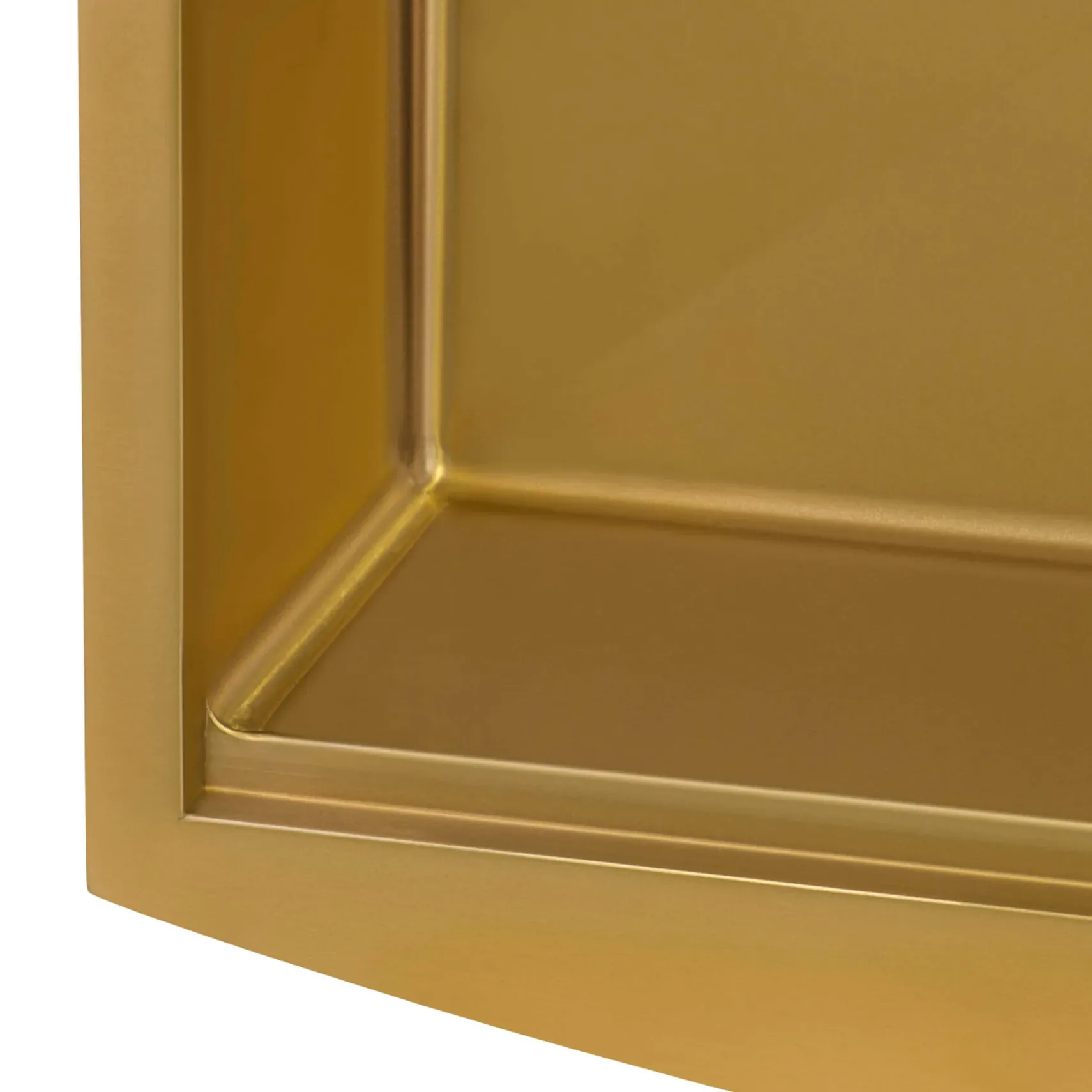 Ruvati Monaco 30" Stainless Steel Workstation Apron-front Farmhouse Sink, Matte Gold Brass Tone, 16 Gauge, RVH9106GG