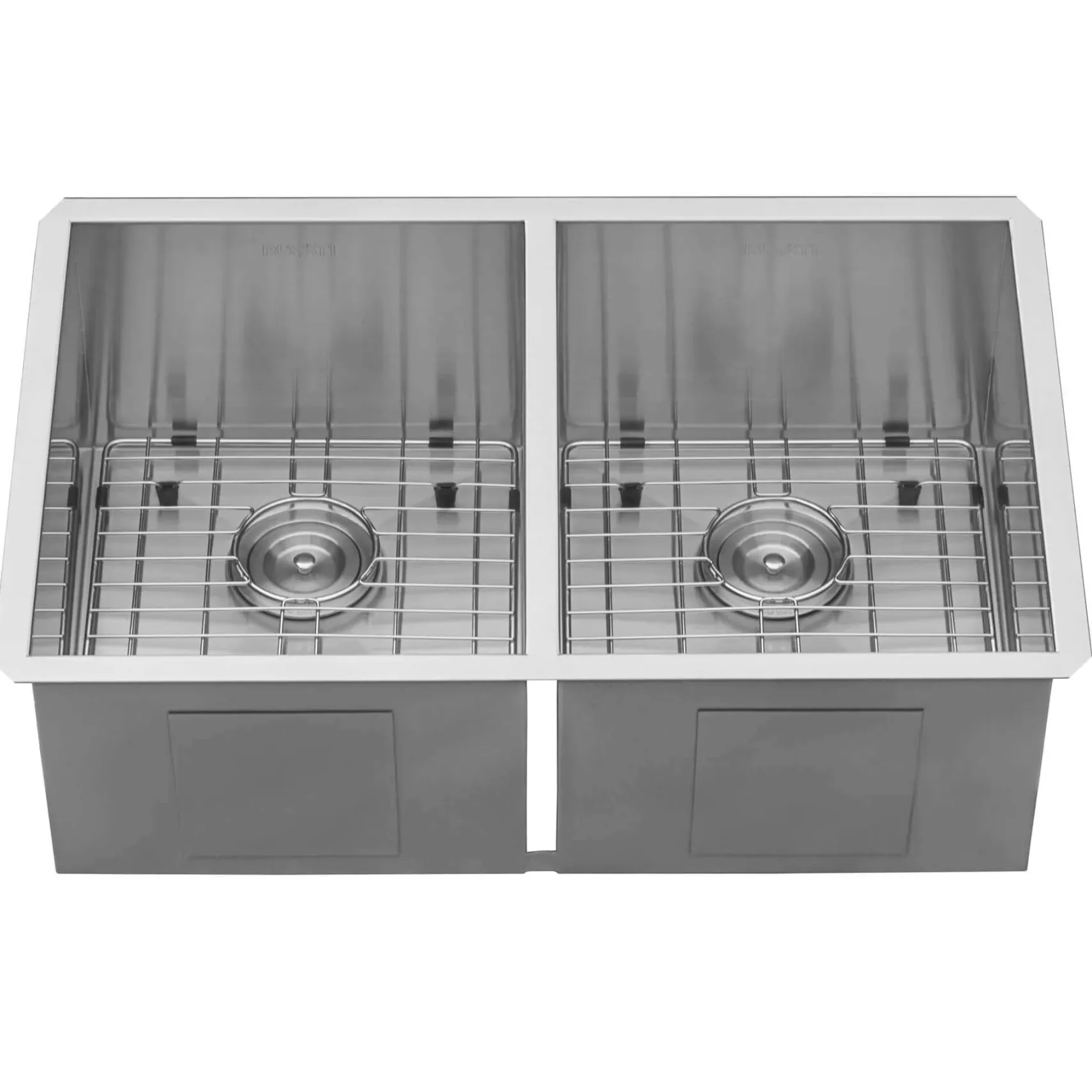 Ruvati Nesta 30" Undermount Stainless Steel Kitchen Sink, 50/50 Double Bowl, 16 Gauge, Zero Radius, RVH7350