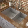 Ruvati Nesta 29" Undermount Stainless Steel Kitchen Sink, 60/40 Double Bowl, 16 Gauge, Zero Radius, RVH7200