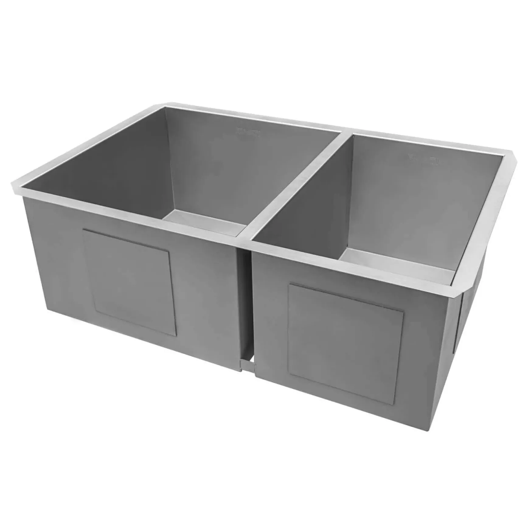 Ruvati Nesta 32" Undermount Stainless Steel Kitchen Sink, 60/40 Double Bowl, 16 Gauge, Zero Radius, RVH7515
