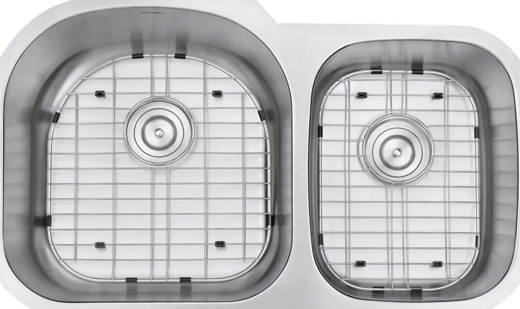 Ruvati Parmi 34" Undermount Stainless Steel Kitchen Sink, 60/40 Double Bowl, 16 Gauge, RVM4600