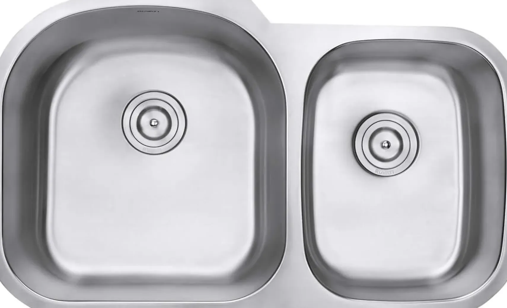 Ruvati Parmi 34" Undermount Stainless Steel Kitchen Sink, 60/40 Double Bowl, 16 Gauge, RVM4600