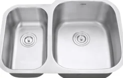 Ruvati Parmi 29" Undermount Stainless Steel Kitchen Sink, 40/60 Double Bowl, 16 Gauge, RVM4505