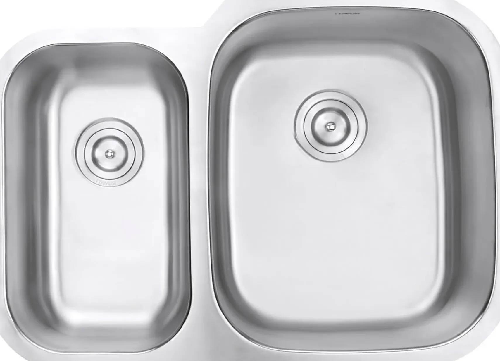 Ruvati Parmi 29" Undermount Stainless Steel Kitchen Sink, 40/60 Double Bowl, 16 Gauge, RVM4505