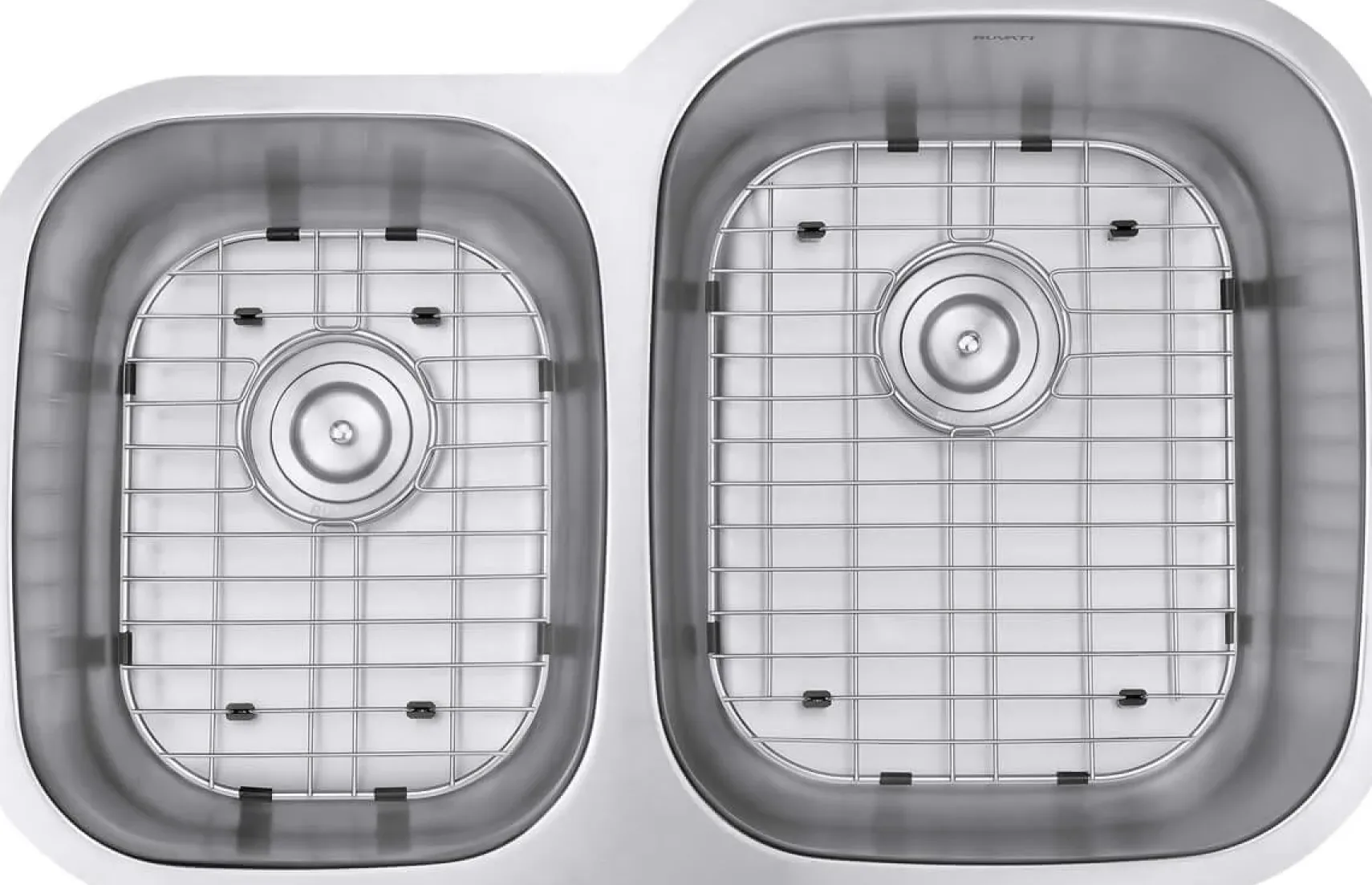 Ruvati Parmi 32" Undermount Stainless Steel Kitchen Sink, 40/60 Double Bowl, 16 Gauge, RVM4315