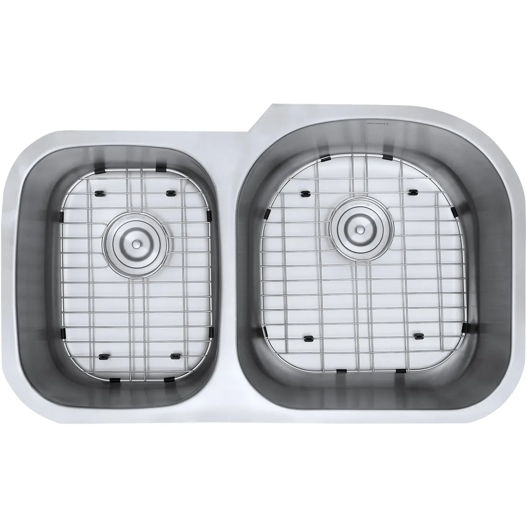 Ruvati Parmi 34" Undermount Stainless Steel Kitchen Sink, 40/60 Double Bowl, 16 Gauge, RVM4605