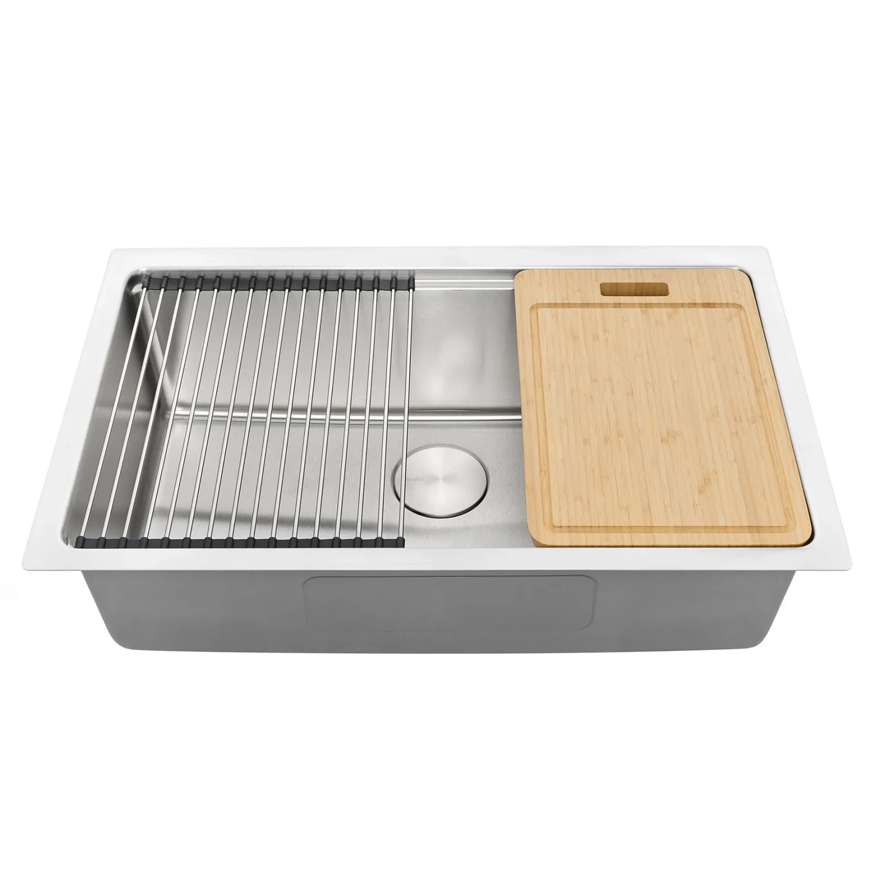 Ruvati Renaro 31" Undermount Stainless Steel Workstation Kitchen Sink, RVM5231