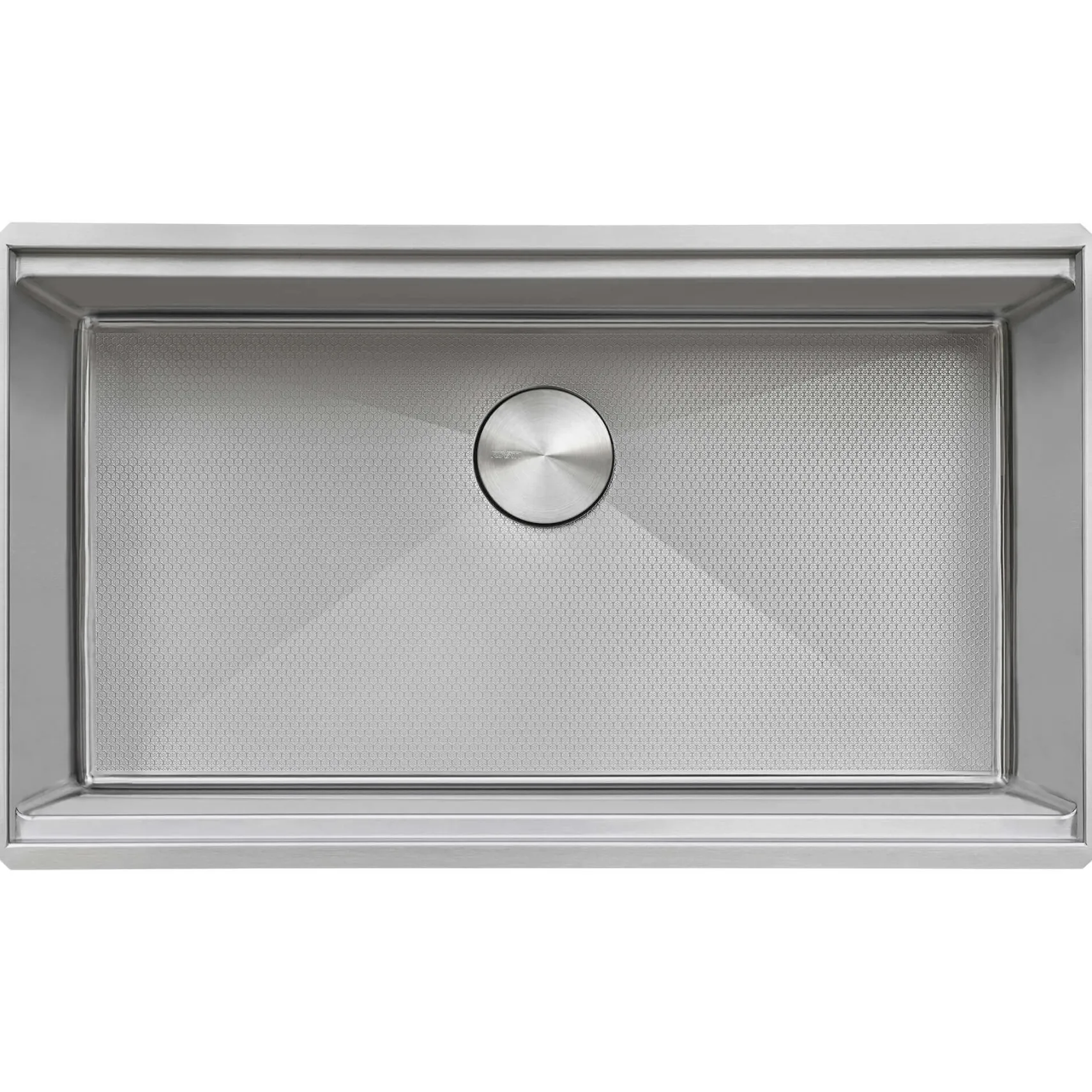Ruvati Roma Hex Hex Bottom 33-inch Workstation Scratch Resistant Embossed Texture Kitchen Sink Stainless Steel, 16, RVH8633