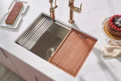Ruvati Roma Pro 27" Undermount Stainless Steel Workstation Kitchen Sink, 16 Gauge, Rounded Corners, RVH8327
