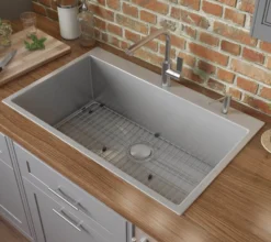 Ruvati Tirana Pro 30" Stainless Steel Kitchen Sink, 16 Gauge, Rounded Corners, RVH8009