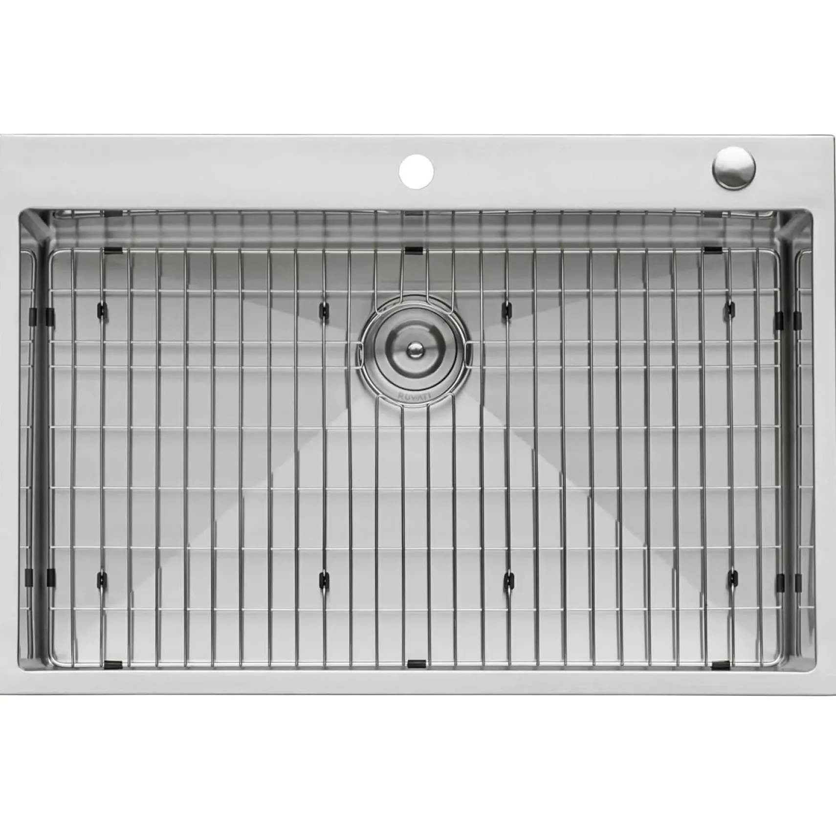 Ruvati Tirana Pro 33" Stainless Steel Kitchen Sink, 16 Gauge, Rounded Corners, RVH8005
