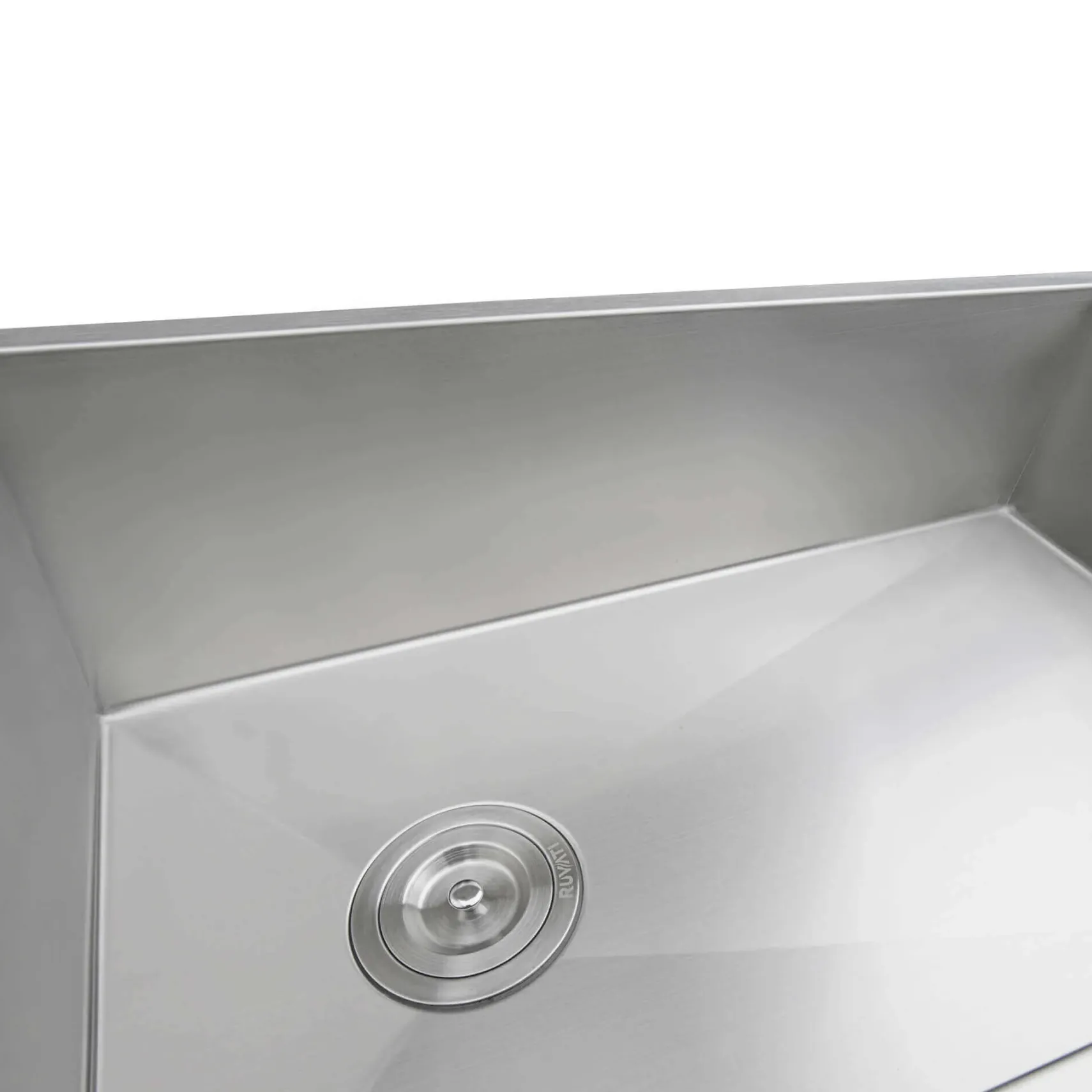 Ruvati Tribeca 32" Slope Bottom Offset Drain Reversible Undermount Stainless Steel Kitchen Sink, 16 Gauge, RVH7490