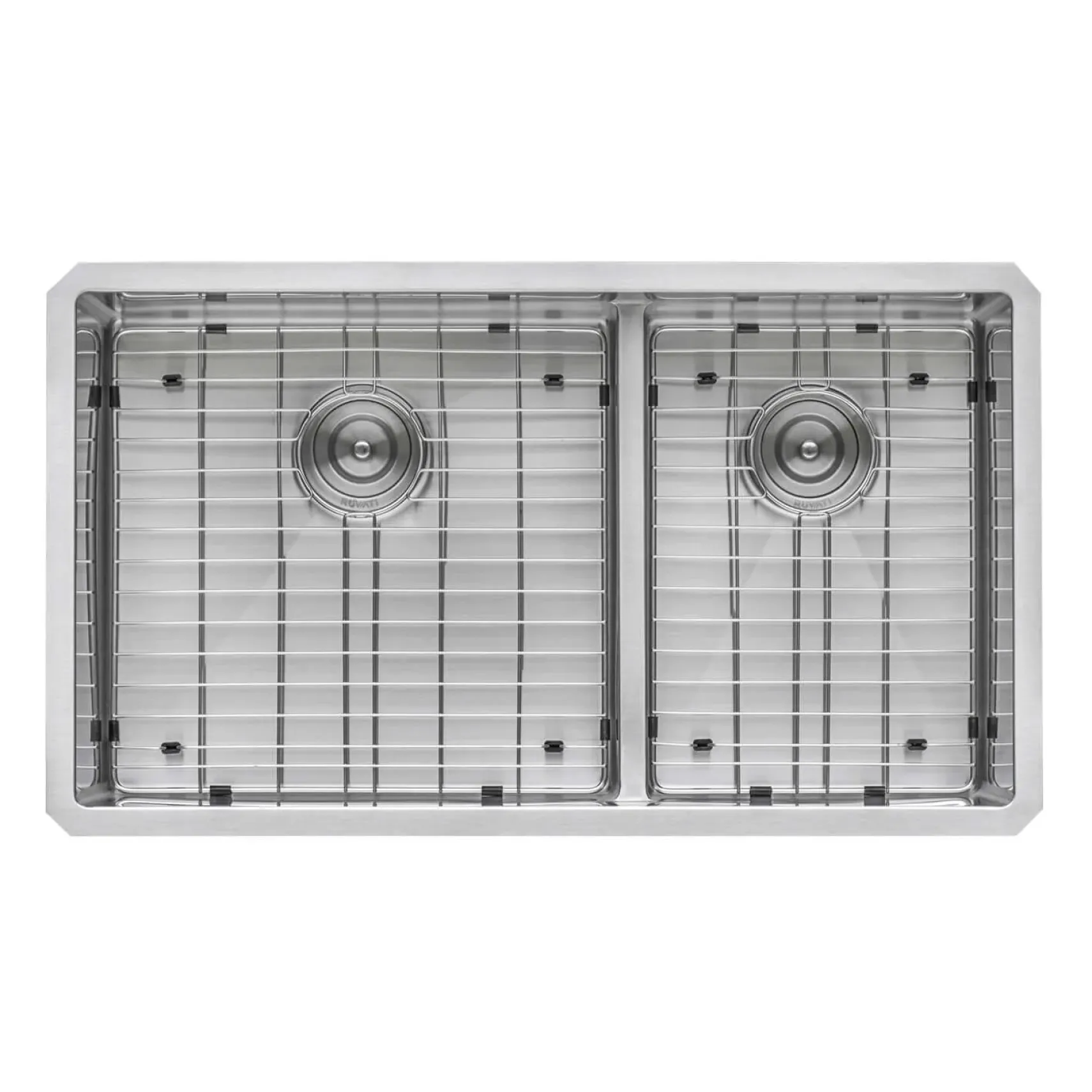 Ruvati Urbana 36" Undermount Stainless Steel Kitchen Sink, 60/40 Low Divide Double Bowl, 16 Gauge, RVH7417