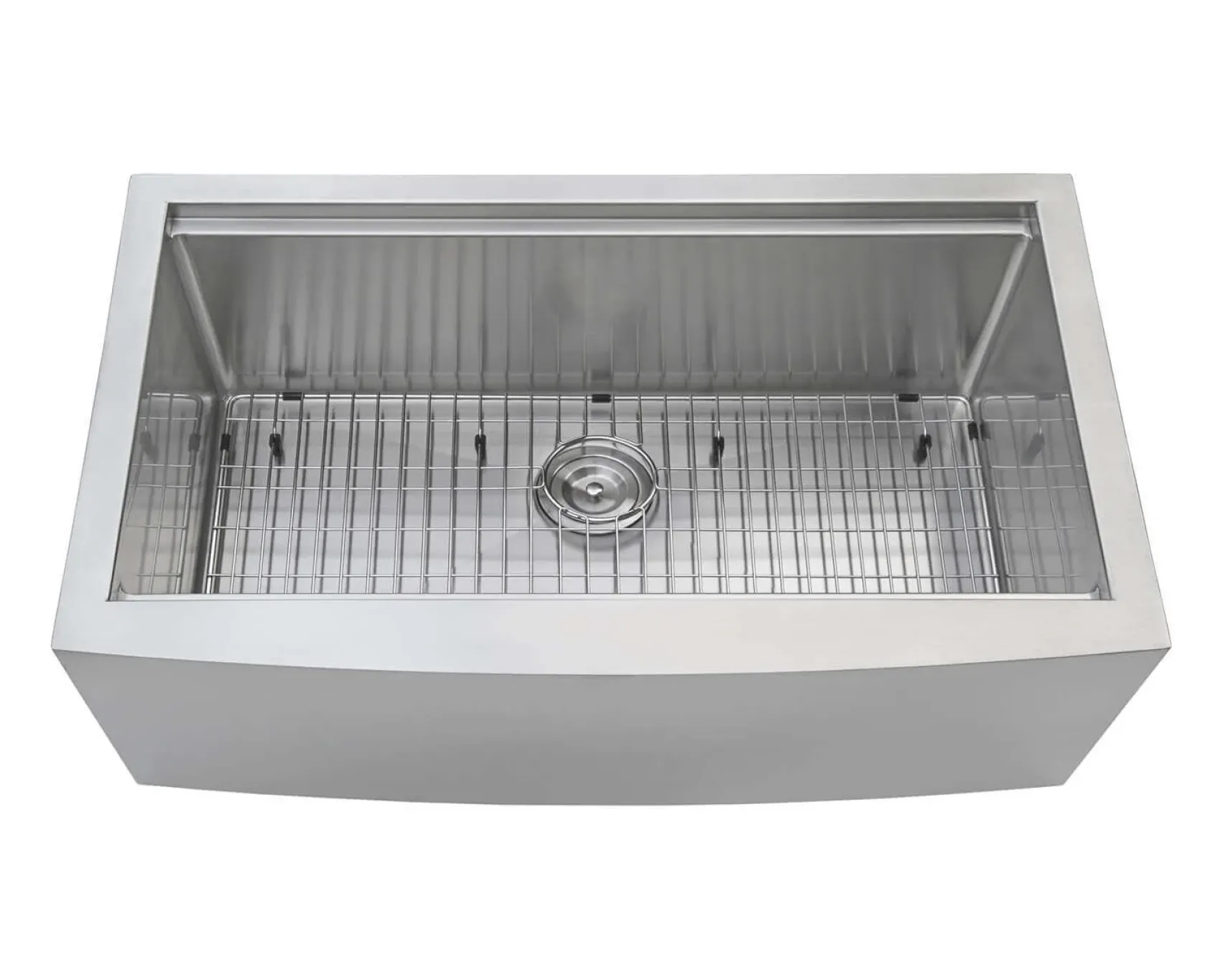 Ruvati Verona 30" Stainless Steel Workstation Apron-front Farmhouse Sink, 16 Gauge, RVH9100
