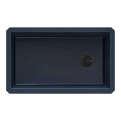 Ruvati 32 x 19 inch epiGranite Undermount Granite Composite Single Bowl Kitchen Sink, Catalina Blue , RVG2033LU
