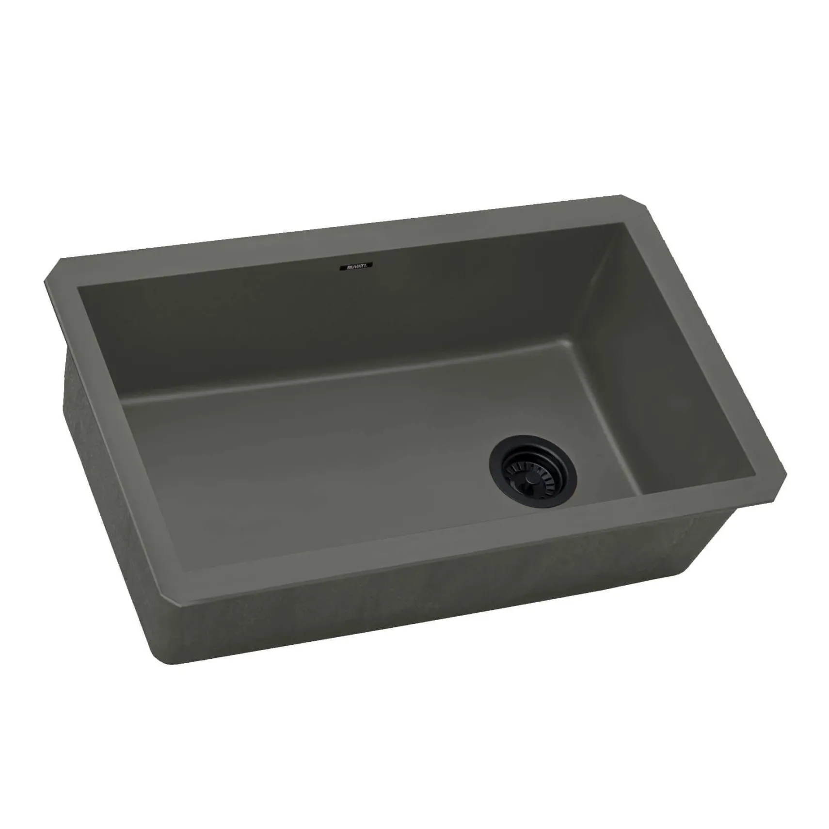 Ruvati 32 x 19 inch epiGranite Undermount Granite Composite Single Bowl Kitchen Sink, Juniper Green, RVG2033RN