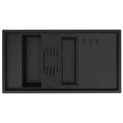 Ruvati 18 x 34 inch Granite Composite Workstation Kitchen Sink epiStage Dual Mount Single Bowl, Black, RVG1650BK
