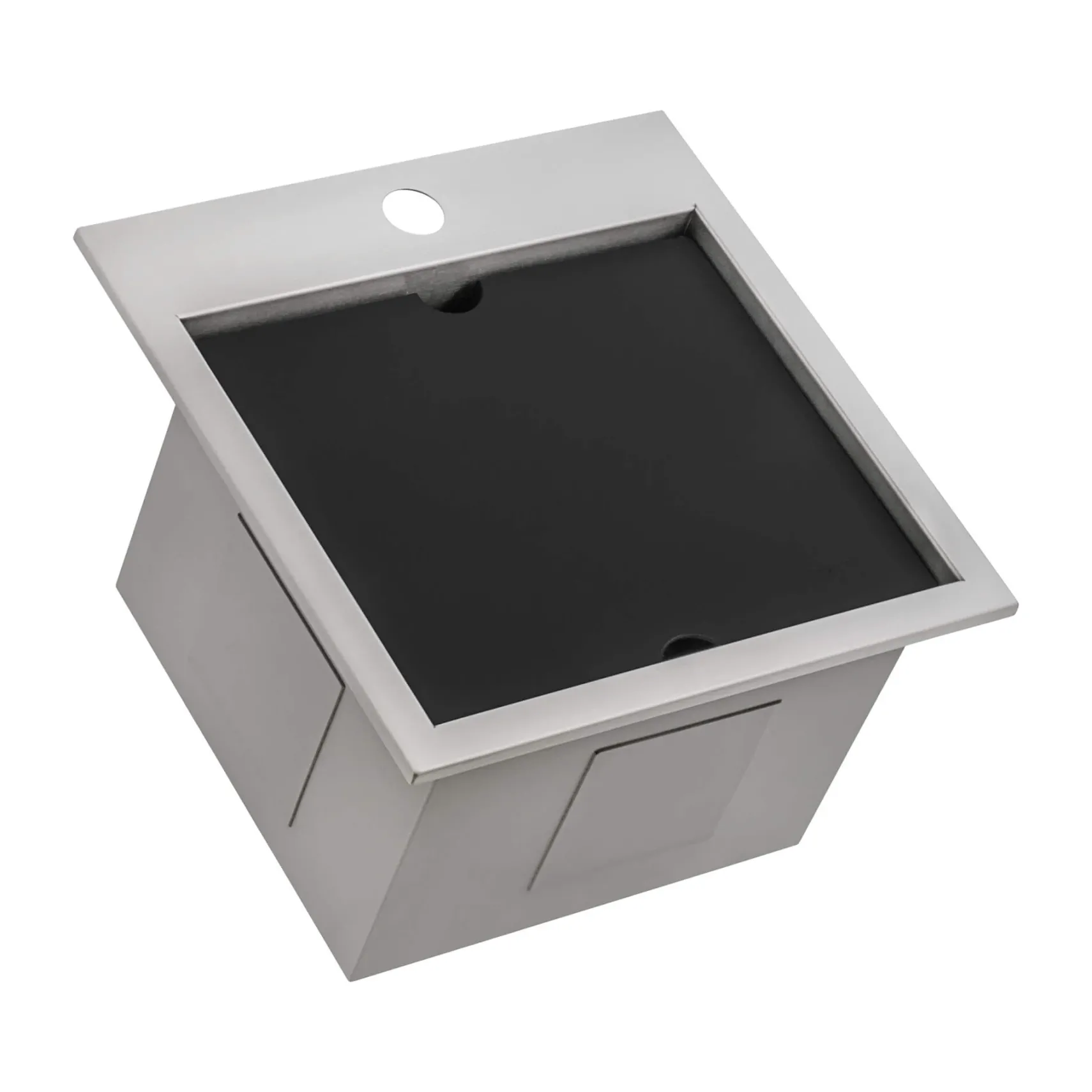 Ruvati 15 x 15 inch Marine Grade T-316 Workstation Topmount RV Boat Outdoor Sink Stainless Steel, RVQ5215