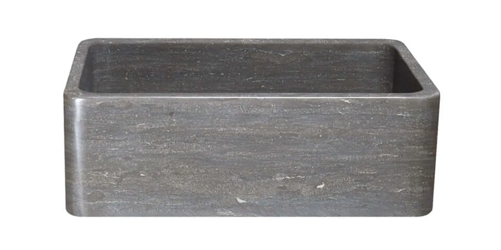 30" Smoke Brown Limestone Farmhouse Kitchen Sink, Single Bowl, Reversible, KF302010SB-NLP-BLN