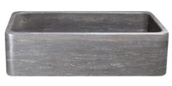 36" Smoke Brown Limestone Farmhouse Kitchen Sink, Single Bowl, Reversible, KF362010SB-NLP-BLN