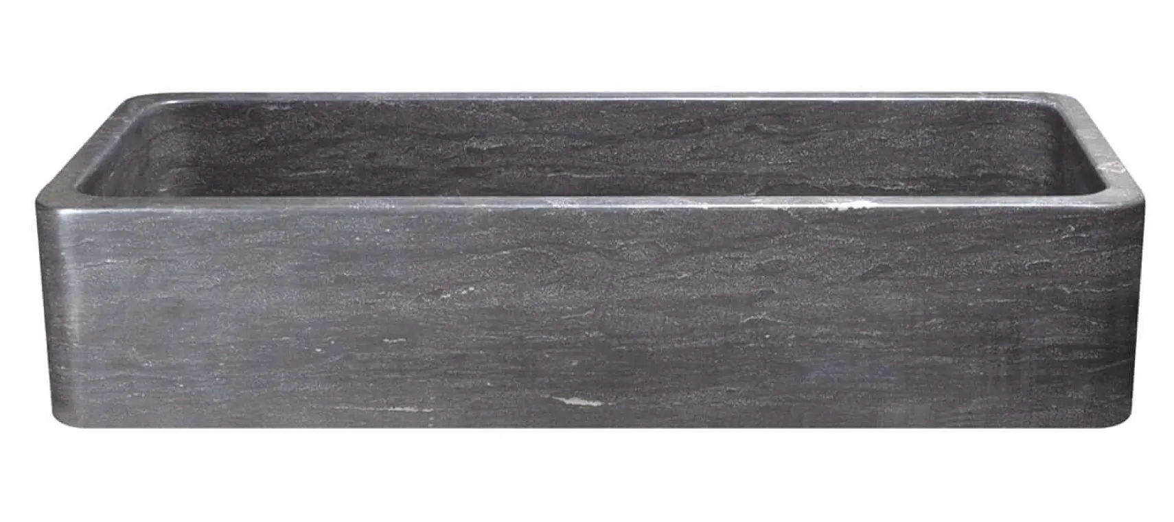 48" Smoke Brown Limestone Farmhouse Kitchen Sink, Single Bowl, Reversible, KF482210SB-NLP-BLN